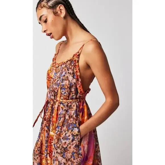 Free People / Moondive Maxi / Boho Floral Flowy Maxi - Picture 3 of 3